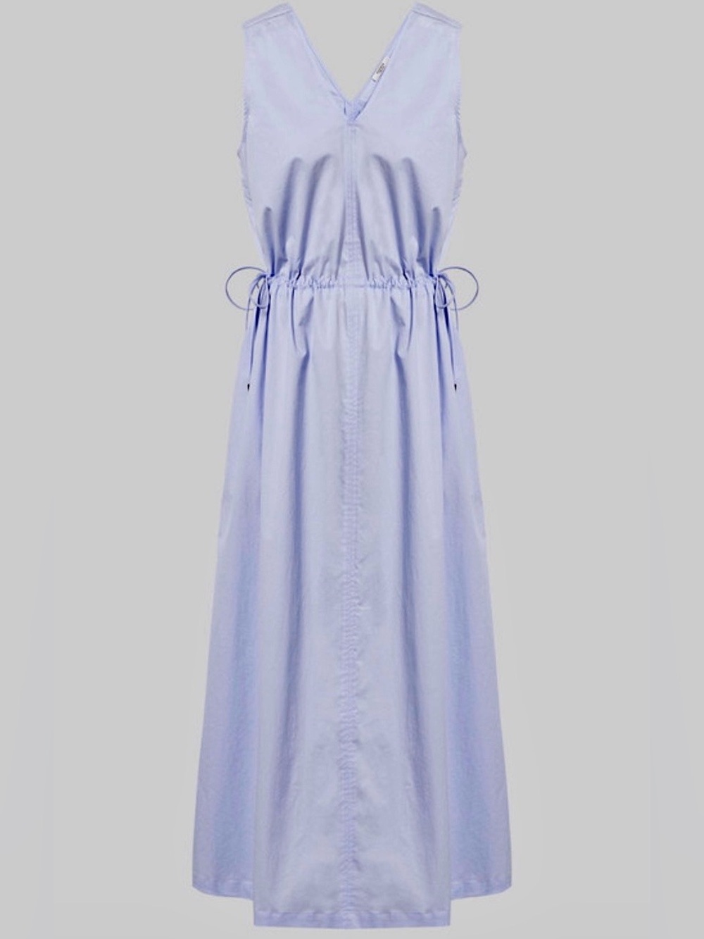 PERSERICO  Light Blue Sleeveless V-Neck Maxi Dress with Drawstring Waist